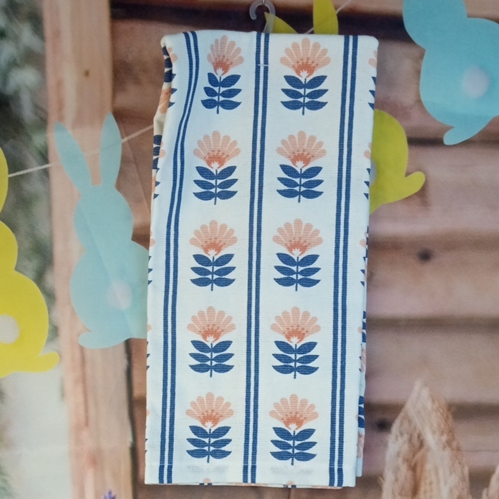 🏠 Ritz Floral Striped Kitchen Dishtowel
